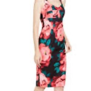 TRINA TURK Pernille Sheath Midi Dress Floral Print Sz 0